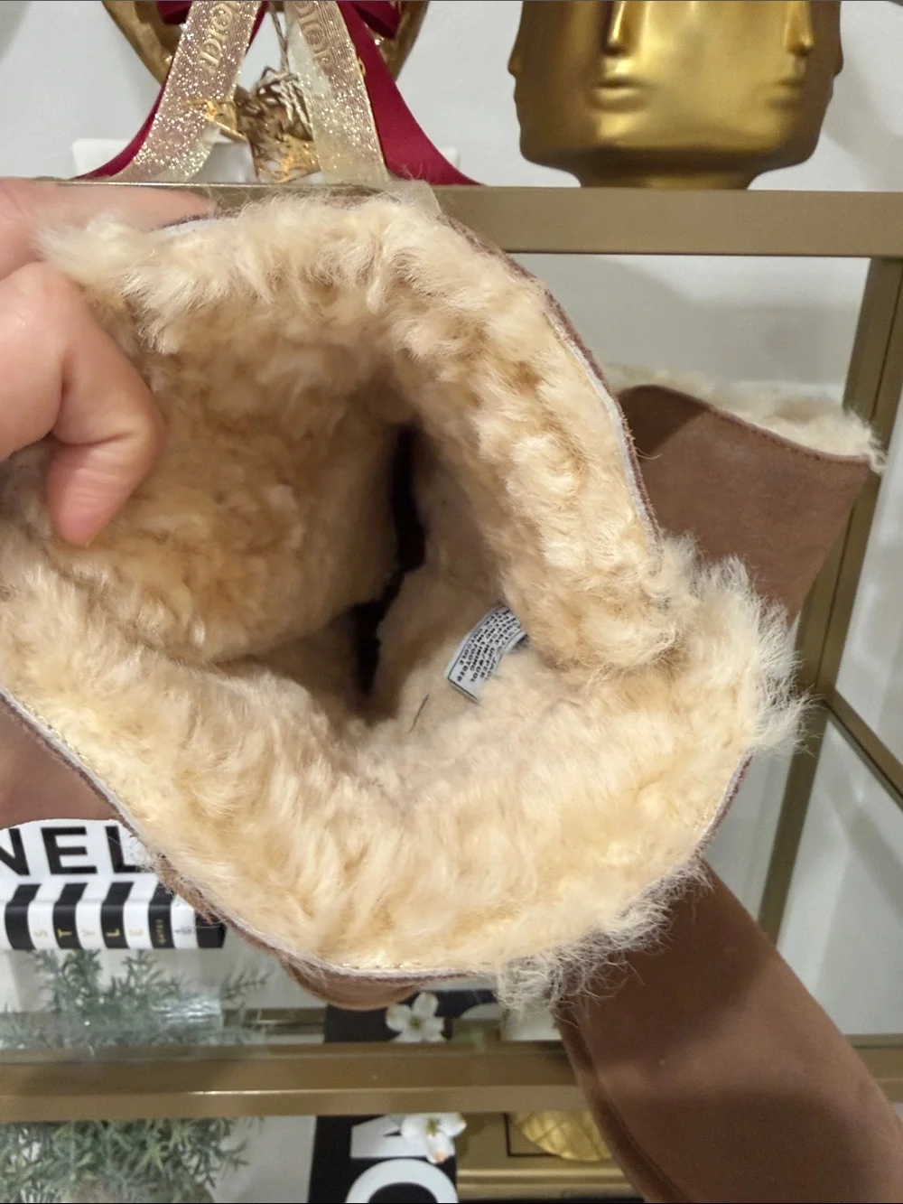 Bearpaw Chestnut Suede Shearling Winter Boots